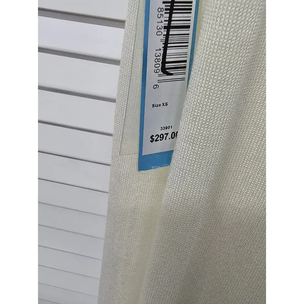 Alice + Olivia Women's Soft White Drape Front Long Cardigan XS NWT $297 - Picture 6 of 7